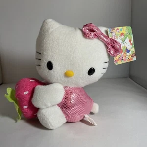 Sanrio Smiles Strawberry Hello Kitty Plush With Hanger & Tag - Picture 1 of 8