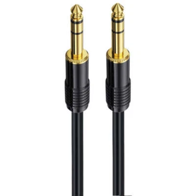 6.35mm 1/4" to 6.35mm TRS Stereo Audio Interconnect Guitar Cable | Male to Male  - Image 1 of 4
