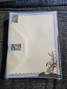 Vintage Bugs Bunny Schreibblätter & ENV 1998 versiegelter Karton Postdienst 32 - Bild 1 von 8