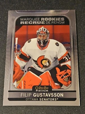 21-22 OPC Platinum Filip Gustavsson Marquee Rookie 🚨🚨🚨 Ottawa Senators  - Image 1 of 2