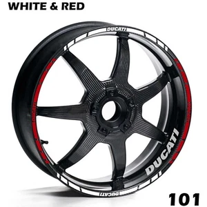 DUCATI WHEEL RIM STRIPES TAPE DECALS STICKERS FULL BIKE KIT - Picture 1 of 12