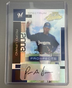 2003 Playoff Absolute Memorabilia Spectrum Signature 196/250 Pedro Liriano Auto