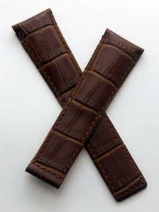 22/18mm BROWN CROCODILE STYLE LEATHER WATCH STRAP to fit TAG Heuer SILVERSTONE - Picture 1 of 4
