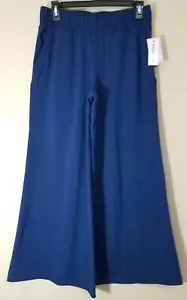 Joyspun Wide Leg Sleep Lounge Pants Women size XS (0-2) Pajamas Pockets Blue NEW - Picture 1 of 5