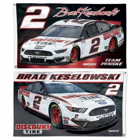 BRAD KESELOWSKI #2 DISCOUNT TIRE 3'X5' 2-SIDED DELUXE FLAG NEW WINCRAFT 👀🏁 Cover