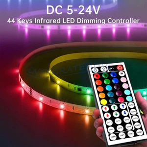 DC 5V-24V 44-Key Infrared LED Dimming Controller IR RGB Light Strip Controller - Bild 1 von 26