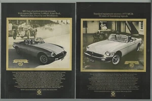 1975 MGB advertisements x2, British Leyland MG print ads - Picture 1 of 3