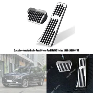 For BMW X7 2019-2021 Alloy Foot Rest Pad Accelerator Brake Pedal Non-Slip Cover - Picture 1 of 9