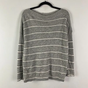 All Saints Misty Crew Striped Sweater Size XS Gray White Striped Boat Neck - Picture 1 of 11