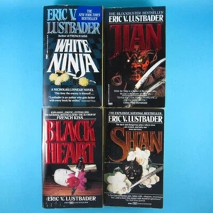 Eric Van Lustbader 4 Book Lot Vintage Thriller Fiction White Ninja, Jian, Shan + - Picture 1 of 23