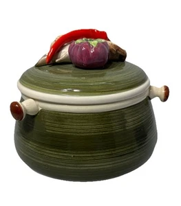 Sopa vintage Arnart Garden Harvest. "7"" de alto X 7,5"" de ancho en base años 70" - Imagen 1 de 8