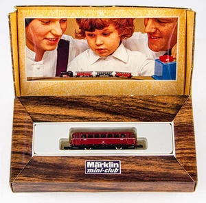 Vintage Marklin Mini-Club 8817 German Z Scale 2-0-2 Red Rail Bus DB 798 716-7 - Picture 1 of 10