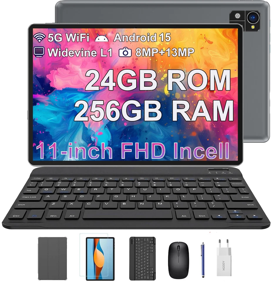 Blackcase BESTTAB M10 Tablet mit Keyboard 24GB+256GB 11 Zoll Android 15 5G WiFi - Bild 1 von 4