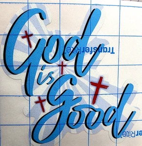 Gott ist gut Aufkleber 4,8" x 4,8" Vollfarbiger Aufkleber - Bild 1 von 3