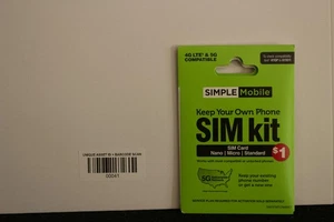 Simple Mobile Bring Your Own Phone Prepaid SIM Kit | 3-in-1 CDMA Sim Card - Picture 1 of 1