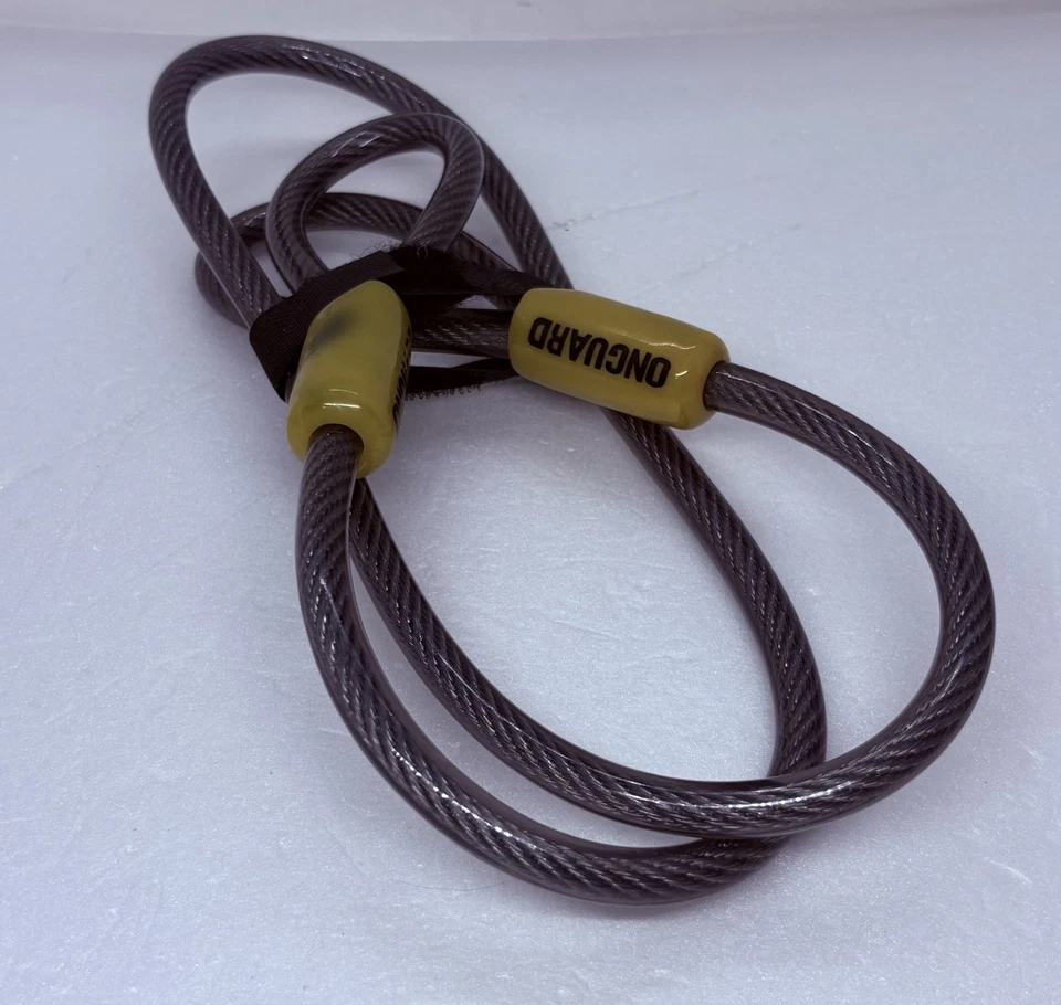 OnGuard Akita Bike Cable 4' x 10mm, Gray/Orange Thick Heavy Duty Safety 34 - Image 1 of 4