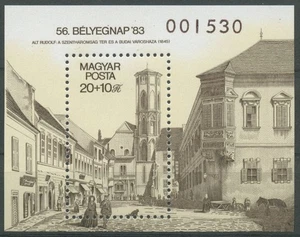 Ungarn 1983 Tag der Briefmarke Rathaus v. Buda 166 A postfrisch (C92612) - Bild 1 von 1