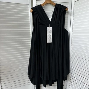 Butter By Nadia Signature Wrap Dress Maxi Black One Size NEW with Tags - Picture 1 of 7