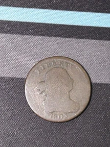 1803 Draped Bust Half Cent AG Scarce Low Mintage - Picture 1 of 2