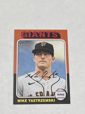 2024 Topps Heritage Mini Baseball #354 - Mike Yastrzemski - San Francisco Giants - Image 1 of 2