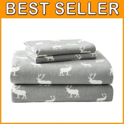 Sábanas de franela anti-pilling King - gris Elk Grove Foto 1 de 4