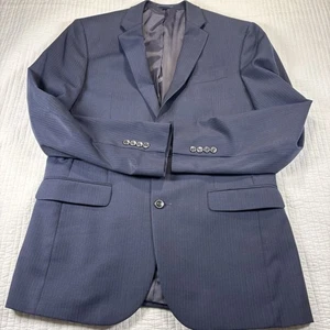 Jos A Bank 1905 Blazer Men 40L Dark Blue Stripe Stretch Wool Sport Jacket Suit - Picture 1 of 10