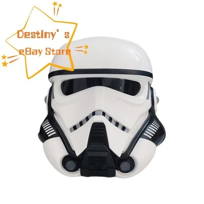 Star Wars White Glossy Resin Full Face Helmet Protect Hat Cosplay Prop Halloween - Image 1 of 4