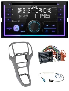 JVC MP3 USB 2DIN DAB Bluetooth CD Autoradio für Opel Astra J ab 09 Titangrau - Bild 1 von 9
