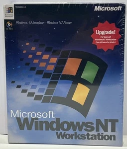Microsoft Windows NT Workstation 4.0 Upgrade Big Box Sealed w/Product Key 🖥️ B6 - Picture 1 of 6