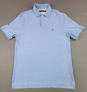 Nautica Men's Medium Blue Polo Short-sleeve 100% Cotton - Picture 1 of 9