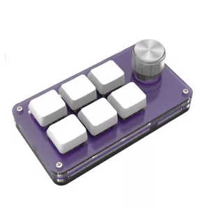 Teclado mecánico de 6 teclas USB C atajos personalizados programables para juegos de oficina de PC - Imagen 1 de 6