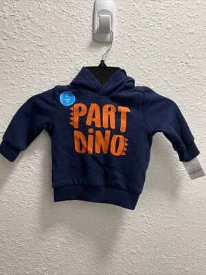 NWT-  Carter's Boys Part Dino Spiked Hood Pullover Jogger, 2 Pc. Size 6 Months - Image 1 of 4