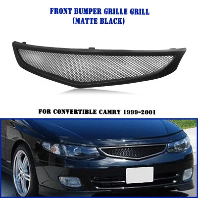 Parrilla de parachoques delantero para Toyota Camry Solara 2 puertas 1999-2001 negro mate Foto 1 de 4
