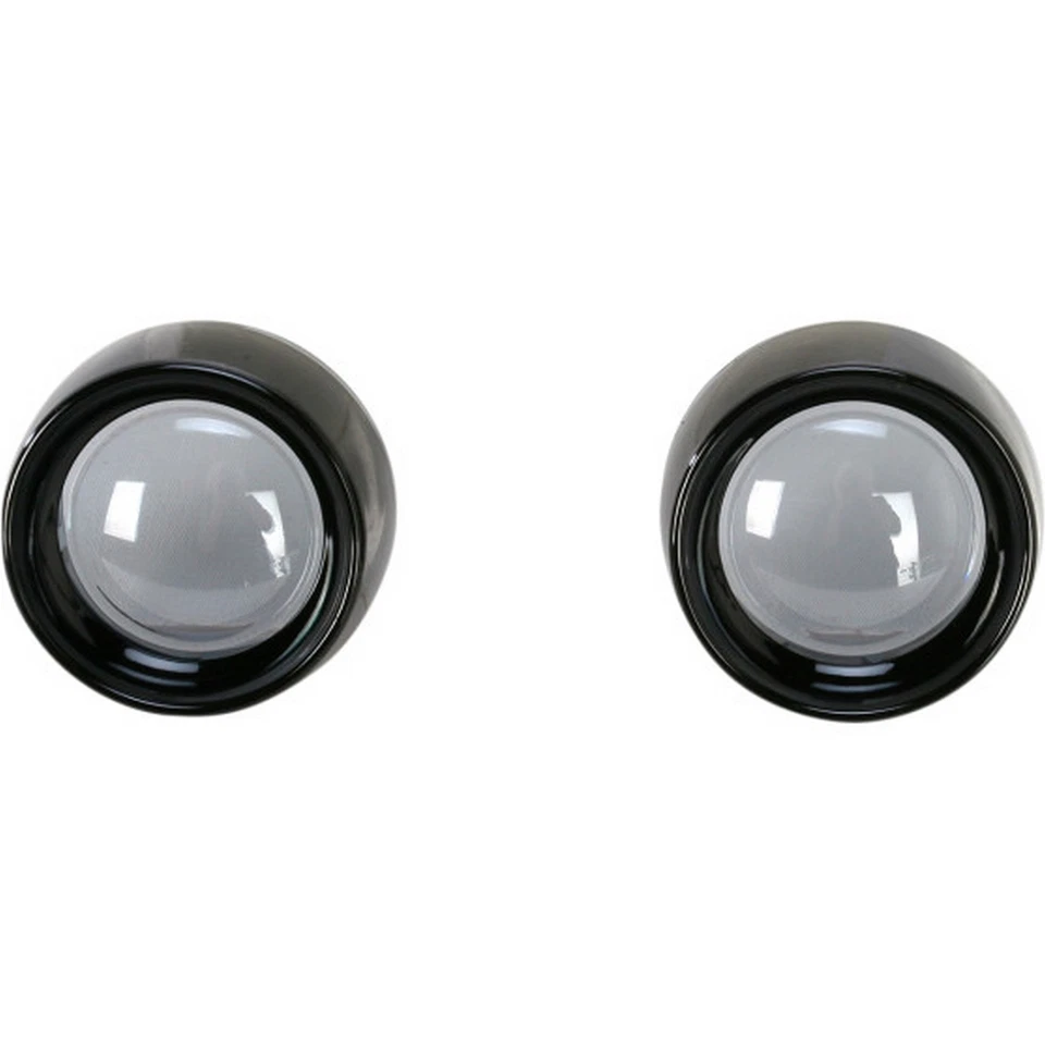 Biseles de señal de plato profundo Kuryakyn negros con lente de humo (5480) Foto 1 de 1