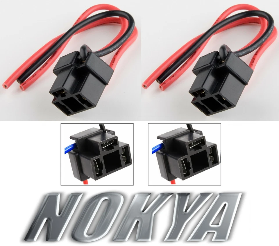 Nokya Wire Harness Pigtail Female H5054 Nok9101 Head Light Bulb Lamp Plug Socket - Image 1 of 3