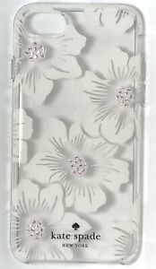 Kate Spade Hardshell Case for iPhone SE 2022/2020/8/7, Clear/Hollyhock Floral