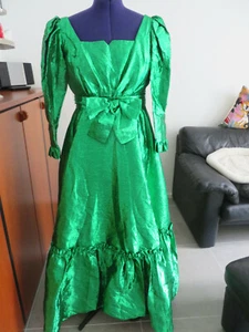 Abendkleid, grün, Lamé, Größe 38, Vintage, Original 80er Jahre, nie getragen - Bild 1 von 2