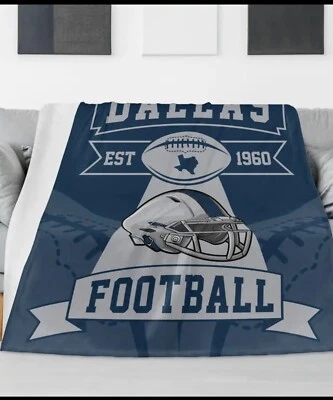 Dallas Cowboys NFL 60" x 50” Plush Throw Blanket, Soft & Warm - Image 1 of 4