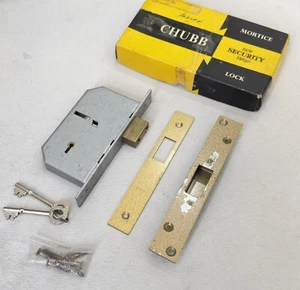 Chubb 3G110 Castle Mortice Deadlock Gold Hammered Finish 73mm - 2 Schlüssel - Bild 1 von 8