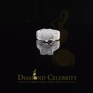 Real Diamond 0.20 CT White 925 Sterling Silver Womens Engagement Heart Ring SZ 7 - Picture 1 of 11