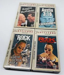 Vintage WWF VHS Lot: Attitude Collection Stone Cold The Rock - 2001 - Picture 1 of 7