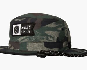 SALTY CREW Alpha Tech Boonie Bucket Hat OSFM in GREEN CAMO - NEW WITH TAGS