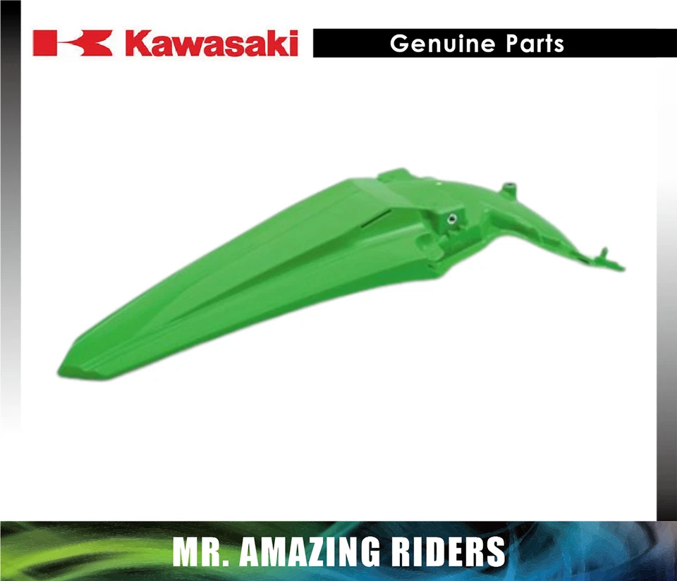 川崎正品原始设备制造商 2017 - 2020 KX 250 250F 450F LIME 绿色后挡泥板 — 第 1/1 张图片