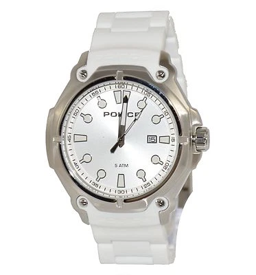 POLICE PROTECTOR PL.13939JS/04 OROLOGIO UOMO DATA BIANCO LISTINO 109€ SOTTOCOSTO - Immagine 1 di 3