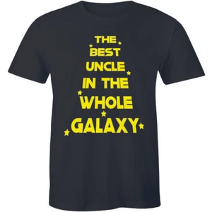 Best Uncle In The Galaxy Mens T-Shirt Tee Gift Xmas Fathers Day - Picture 1 of 4