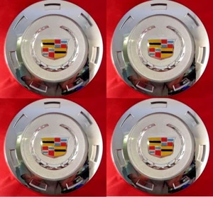 4pcs. 2007-2014 CADILLAC ESCALADE COLORED CREST 22" WHEEL CENTER CAP 9596649 - Picture 1 of 4