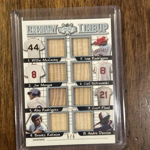 2021 Leaf Lumber Legendary Lineup Mccovey, Morgan, Carl, Dawson, Robinson #/6 - Picture 1 of 2