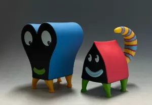 The Frank Book Pupshaw and Pushpaw Multicolor JIM WOODRING Vinyl Figur Sofubi - Bild 1 von 9