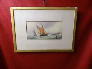 Antique original painting Dutch sailing barges Skutsjesilen Zuider Zee old frame - Picture 1 of 3