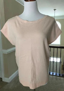 LOFT Pink Fizz Criss Cross Back Short Dolman Sleeves Sweater Size S - Bild 1 von 4